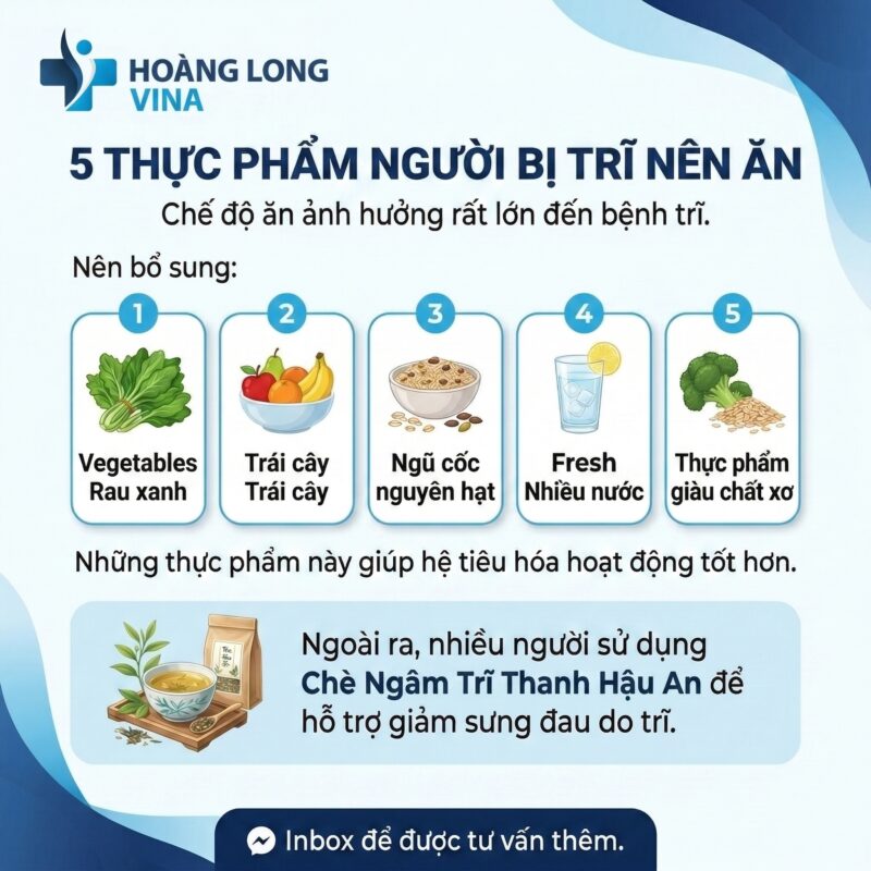 Chữa bệnh trĩ tại nhà - 5 thực phẩm người bị trĩ nên ăn