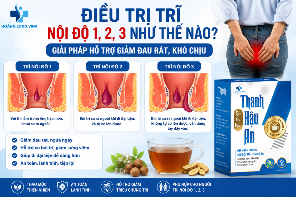 Điều trị trĩ nội độ 1, 2, 3 như thế nào? Giải pháp hỗ trợ giảm đau rát, khó chịu 