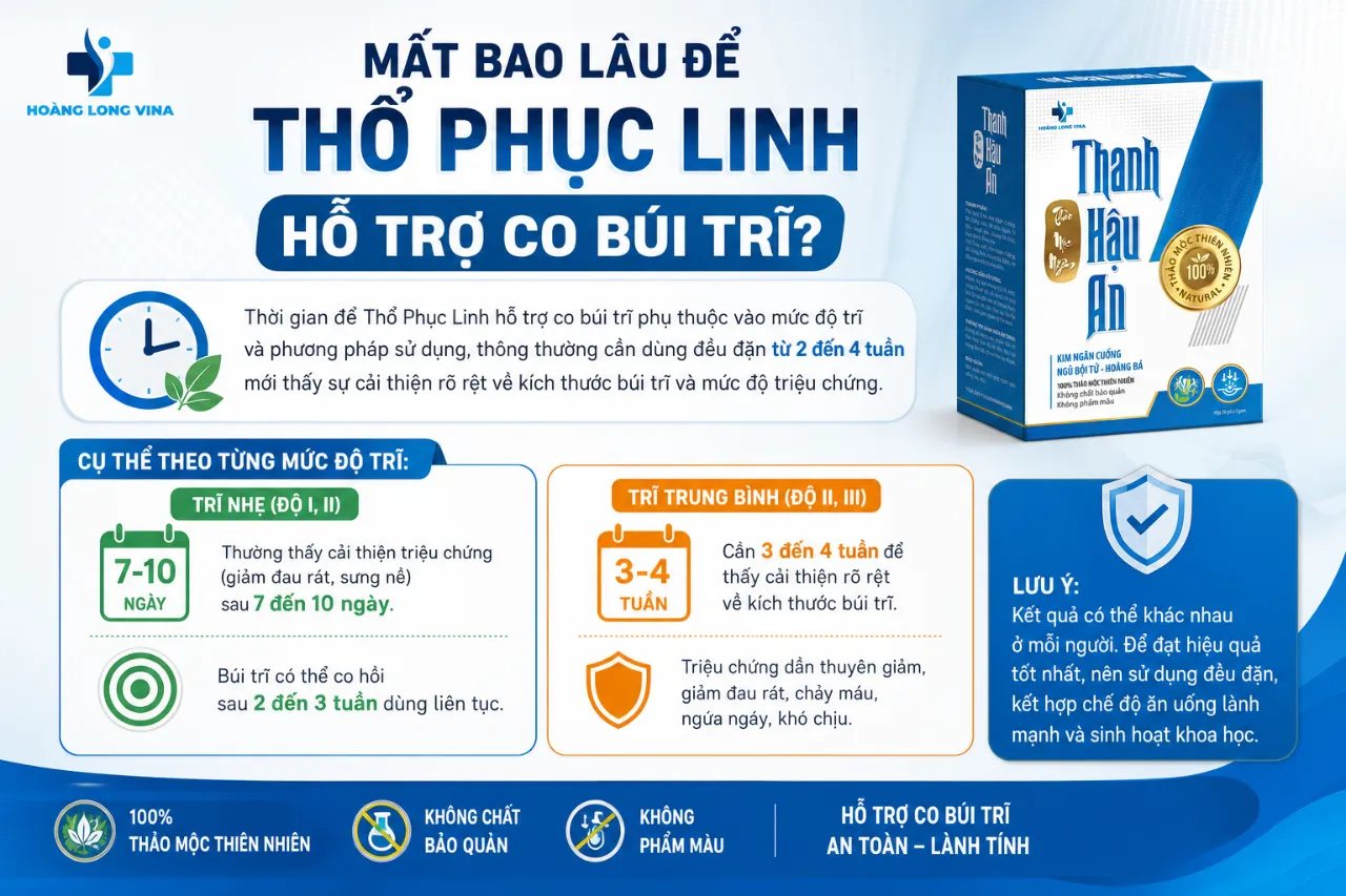 Mất Bao Lâu Để Thổ Phục Linh Hỗ Trợ Co Búi Trĩ?