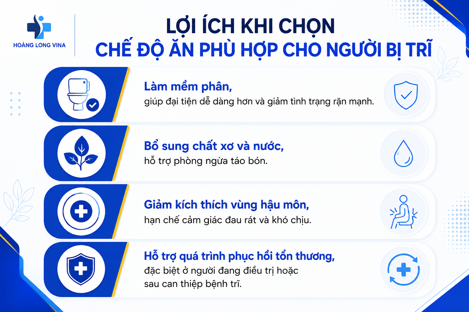 Lợi ích của chế độ ăn với người bị trĩ