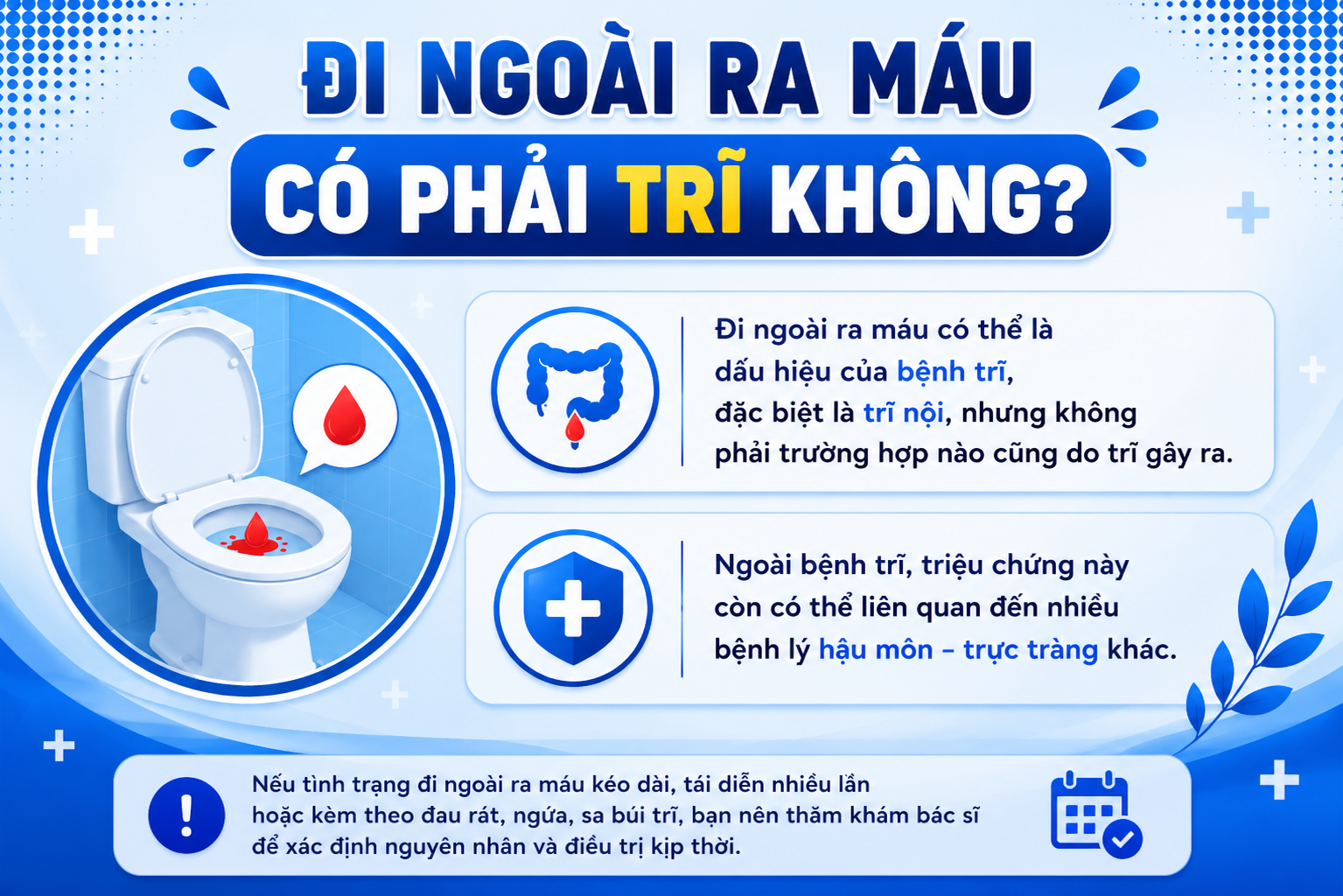 Đi ngoài ra máu có phải trĩ không?