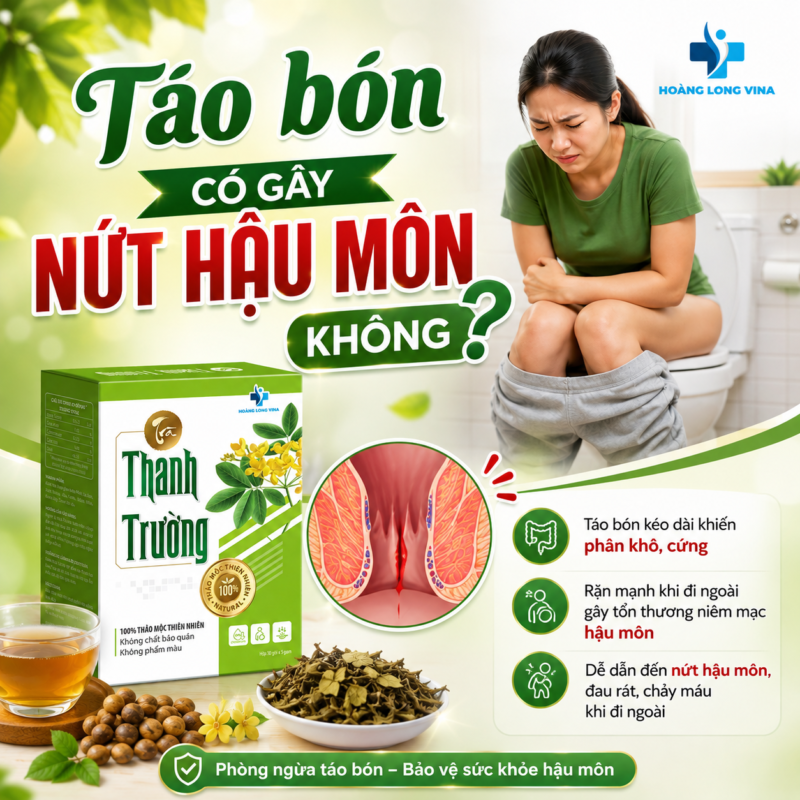 Táo bón có gây nứt hậu môn không?