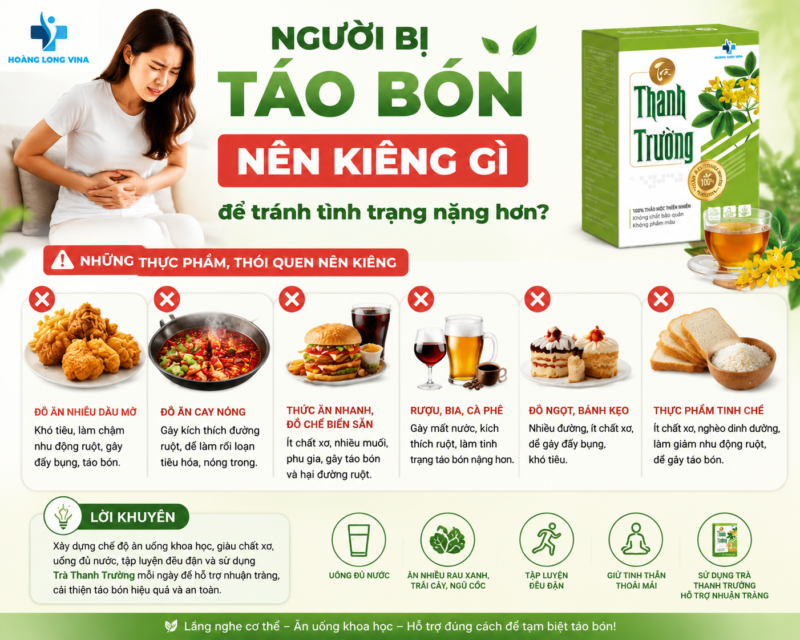 Người bị táo bón nên kiêng gì để tránh tình trạng nặng hơn?