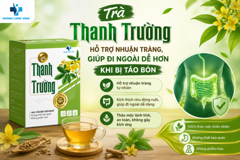 Trà Thanh Trường hỗ trợ nhuận tràng, giúp đi ngoài dễ hơn khi bị táo bón