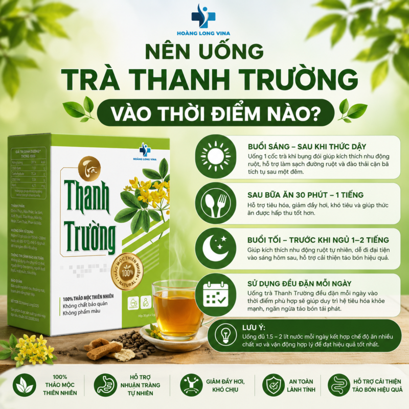 Nên uống Trà Thanh Trường vào thời điểm nào?