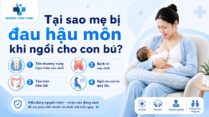 Tạo sao mẹ bị đau hậu môn khi ngồi cho con bú