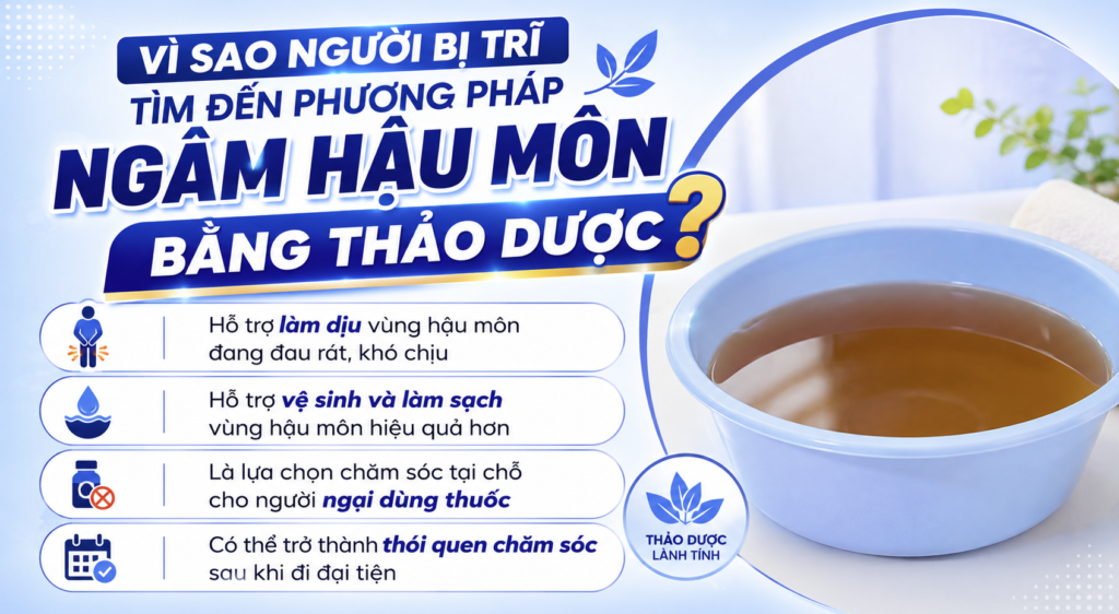 Vì sao người bị trĩ tìm đến phương pháp ngâm hậu môn bằng thảo dược?