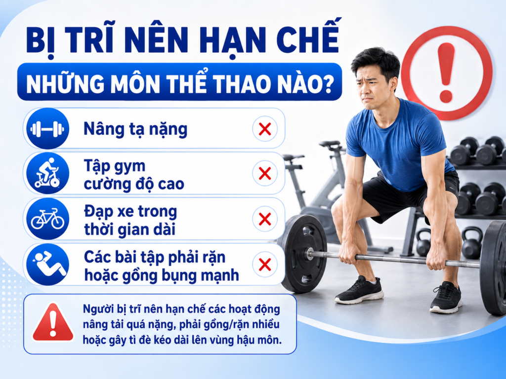 Bị trĩ nên hạn chế những môn thể thao nào?