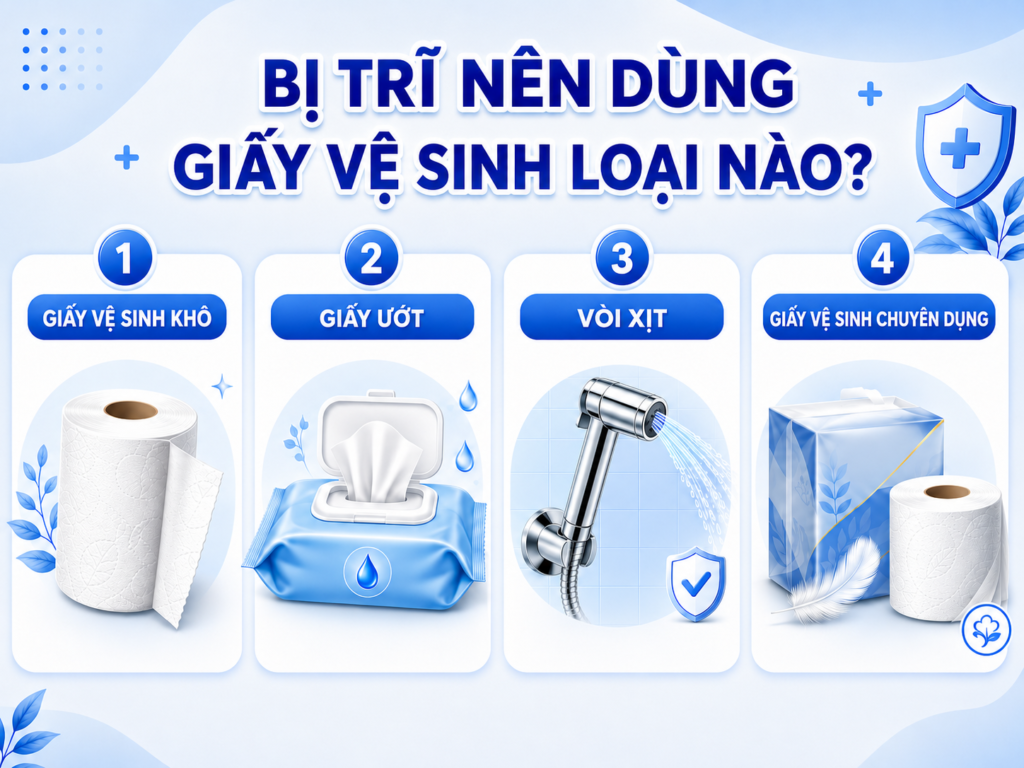Bị trĩ nên dùng giấy vệ sinh loại nào?