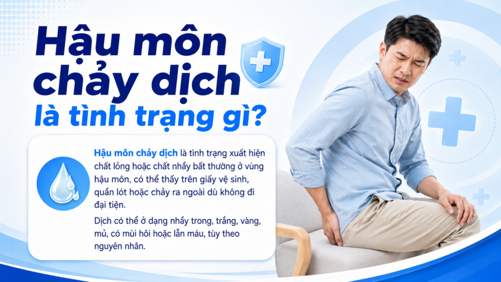 Hậu môn chảy dịch là tình trạng gì?