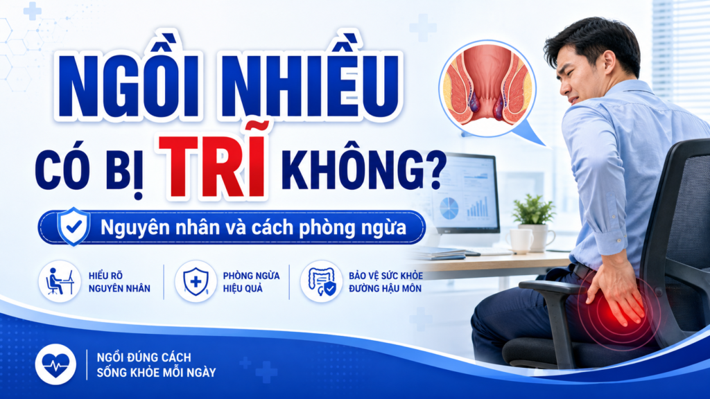 Ngồi nhiều có bị trĩ không? Nguyên nhân và cách phòng ngừa