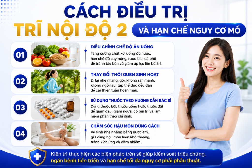 Hướng dẫn chăm sóc trĩ nội độ 2
