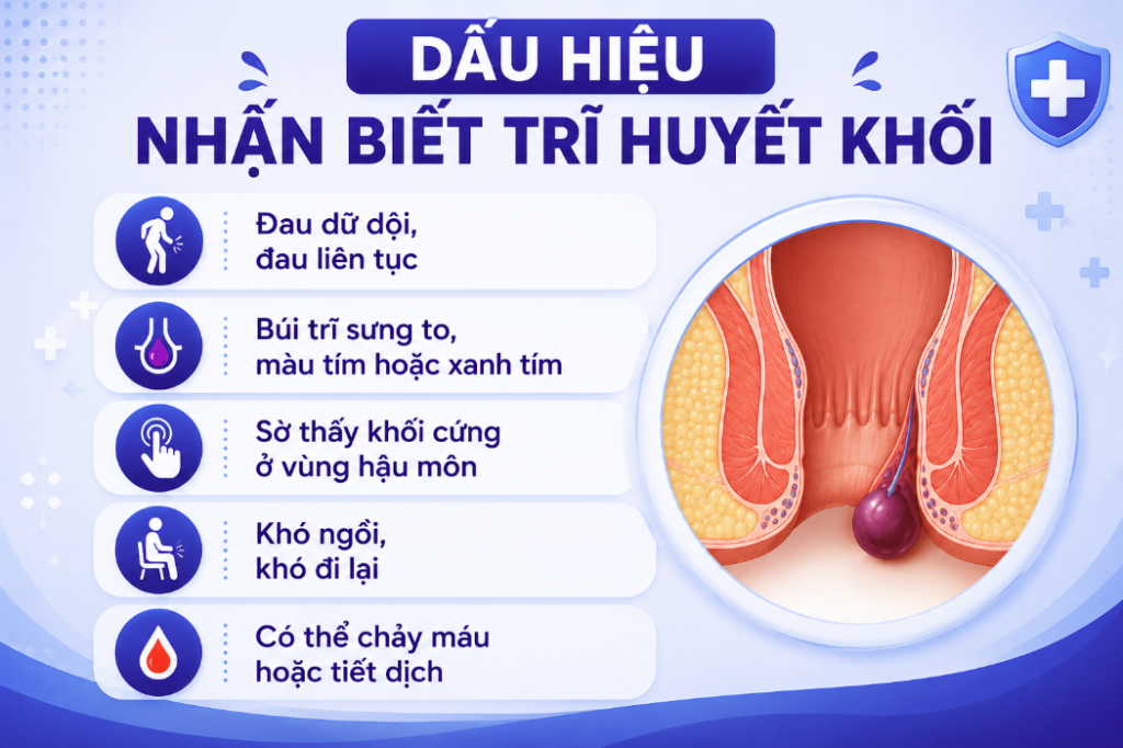 Dấu hiệu nhận biết trĩ huyết khối