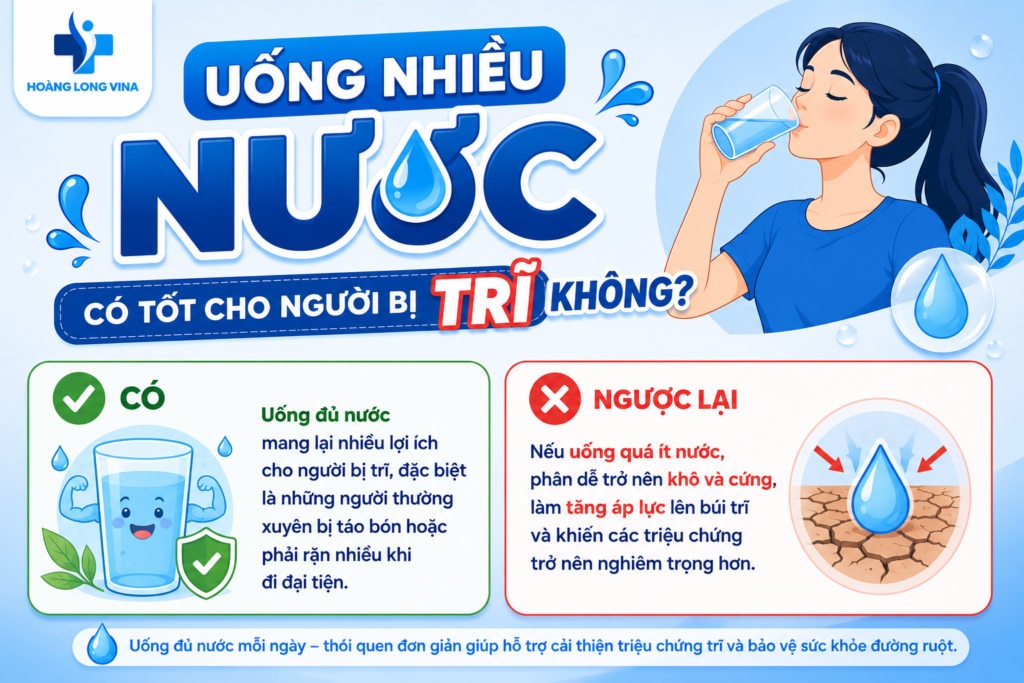 Uống nhiều nước có tốt cho người bị trĩ không?