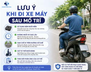 Lưu ý khi đi xe máy sau mổ trĩ