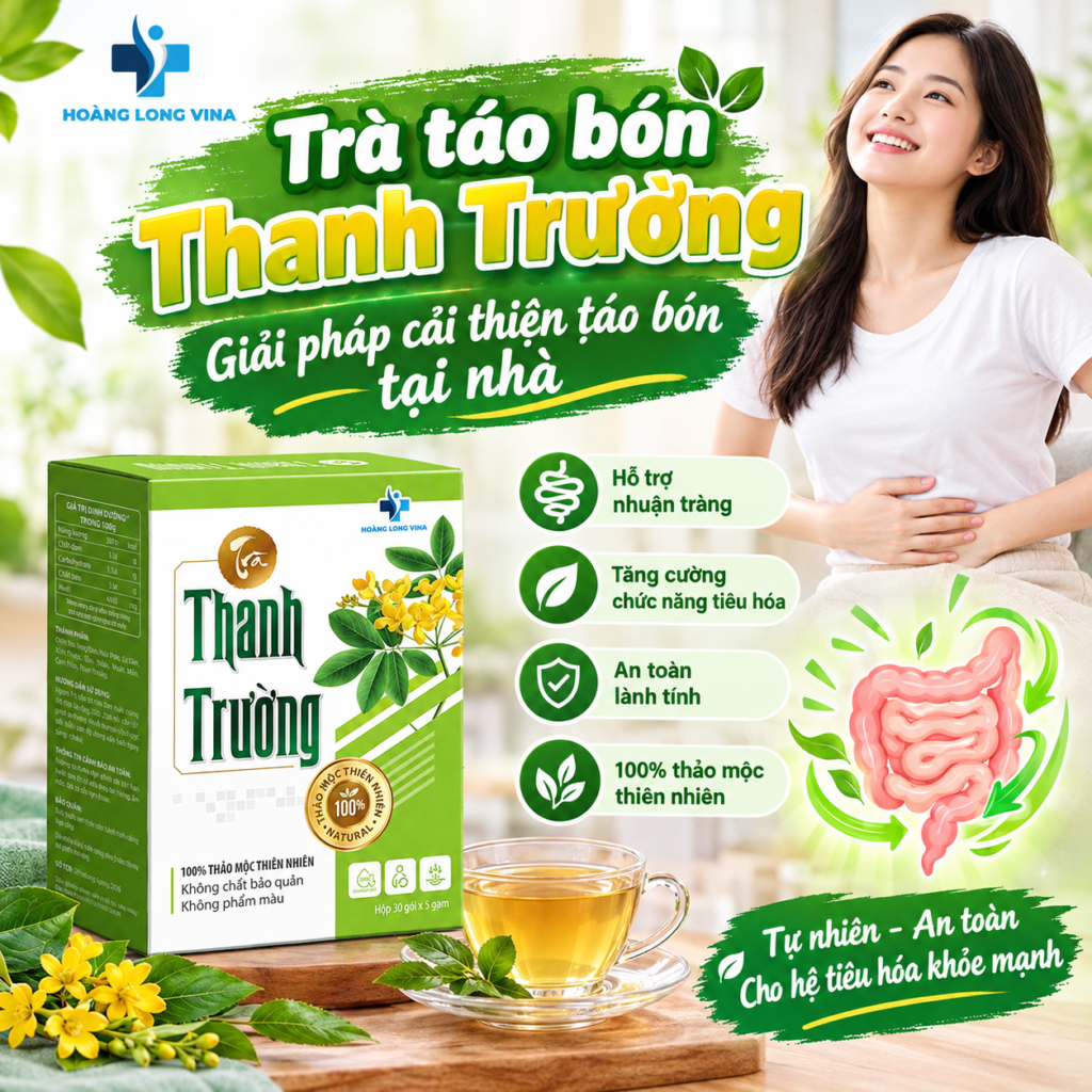 Trà táo bón Thanh Trường: Giải pháp cải thiện táo bón tại nhà 