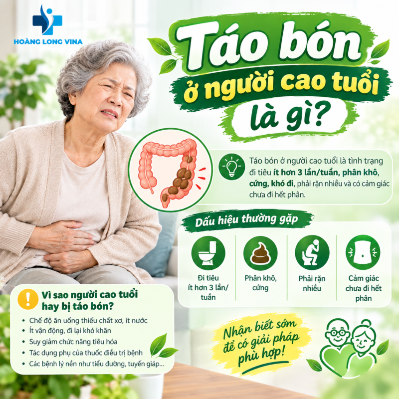 Táo bón ở người cao tuổi là gì?