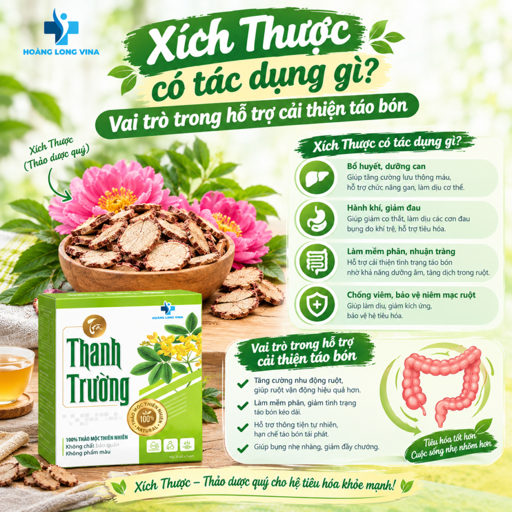 Xích Thược có tác dụng gì? Vai trò trong hỗ trợ cải thiện táo bón 