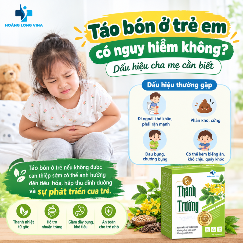 Táo bón ở trẻ em có nguy hiểm không? Dấu hiệu cha mẹ cần biết