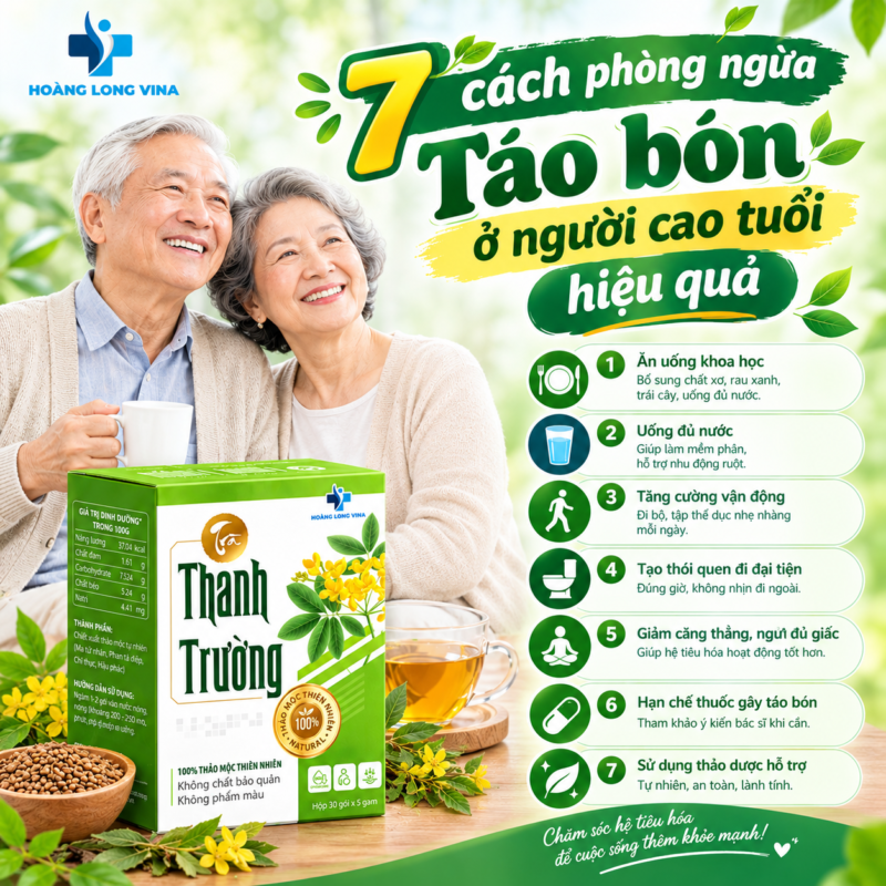 7 cách phòng ngừa táo bón ở người cao tuổi hiệu quả