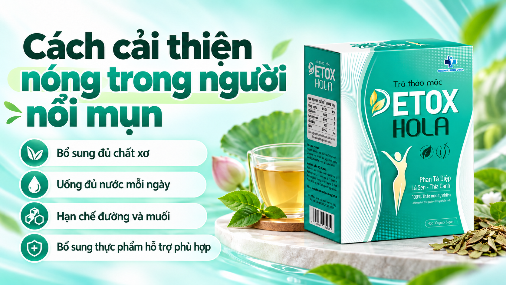 Cách cải thiện nóng trong người nổi mụn