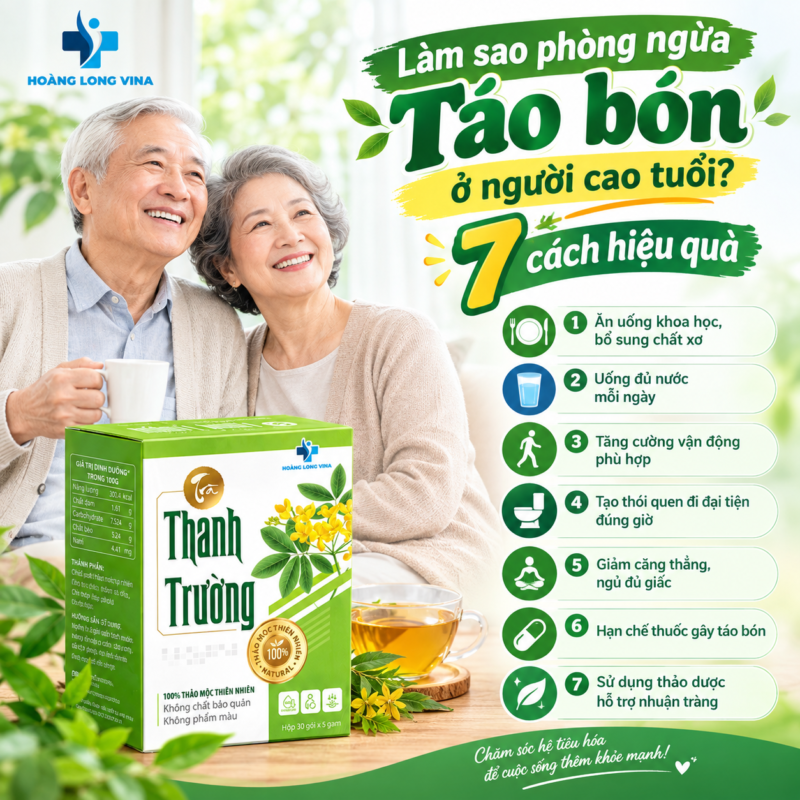 Làm sao phòng ngừa táo bón ở người cao tuổi? 7 cách hiệu quả