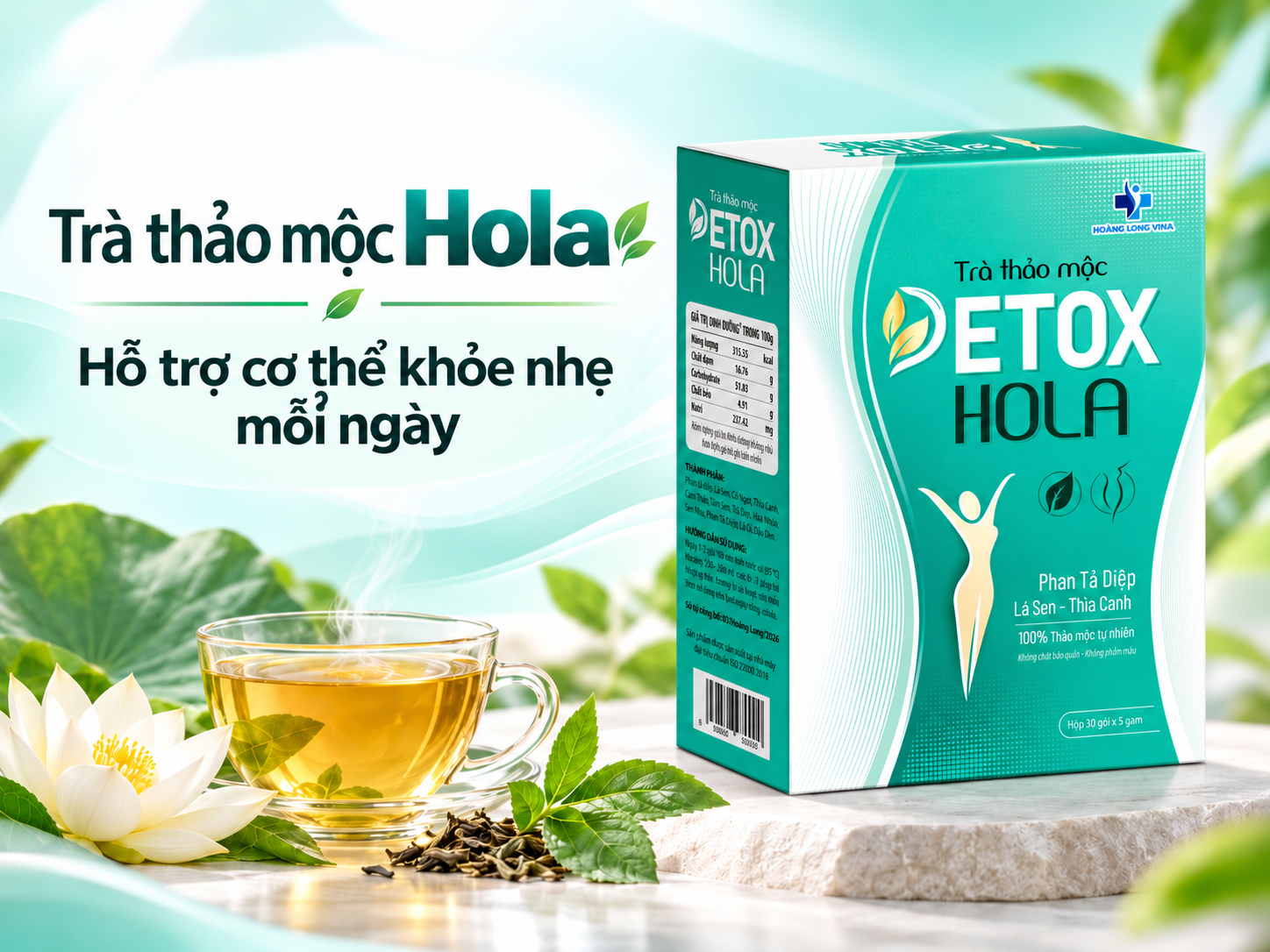 Trà thảo mộc Hola hỗ trợ cơ thể trẻ khỏe mỗi ngày