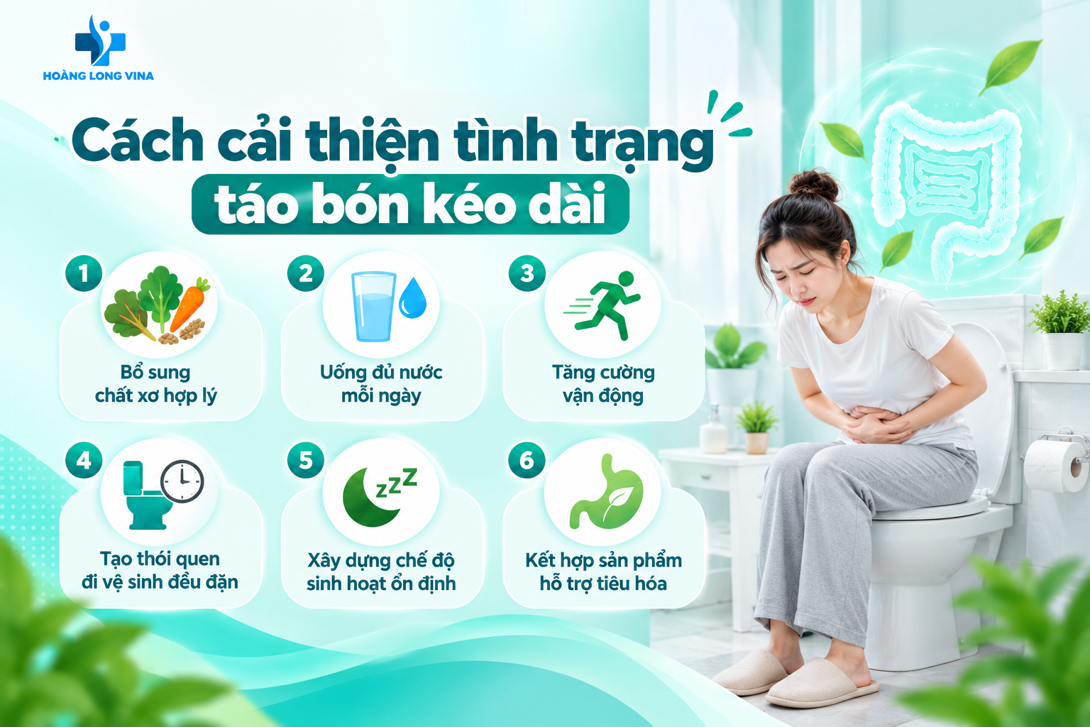 Cách cải thiện tình trạng táo bón kéo dài