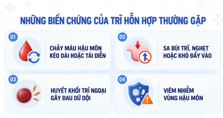 Những biến chứng của trĩ hỗn hợp thường gặp