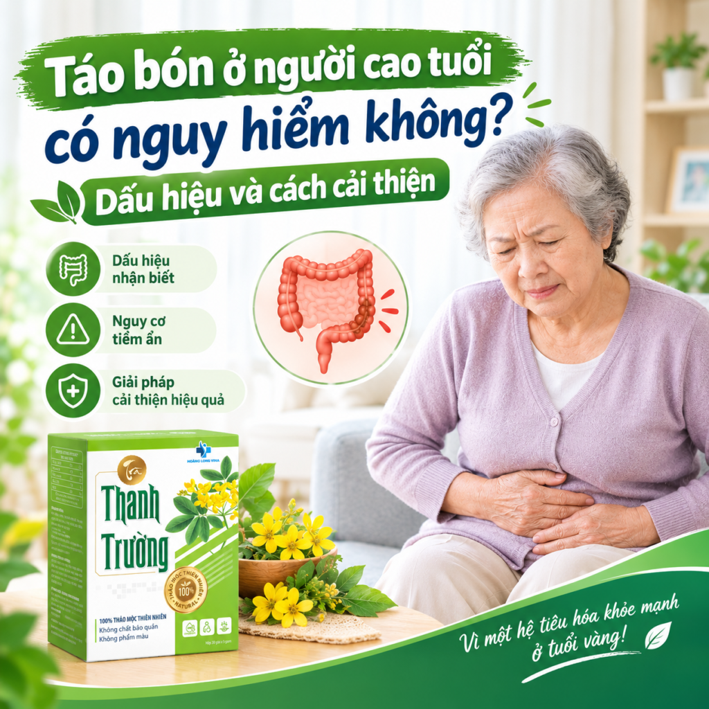 Táo bón ở người cao tuổi có nguy hiểm không? Dấu hiệu và cách cải thiện 