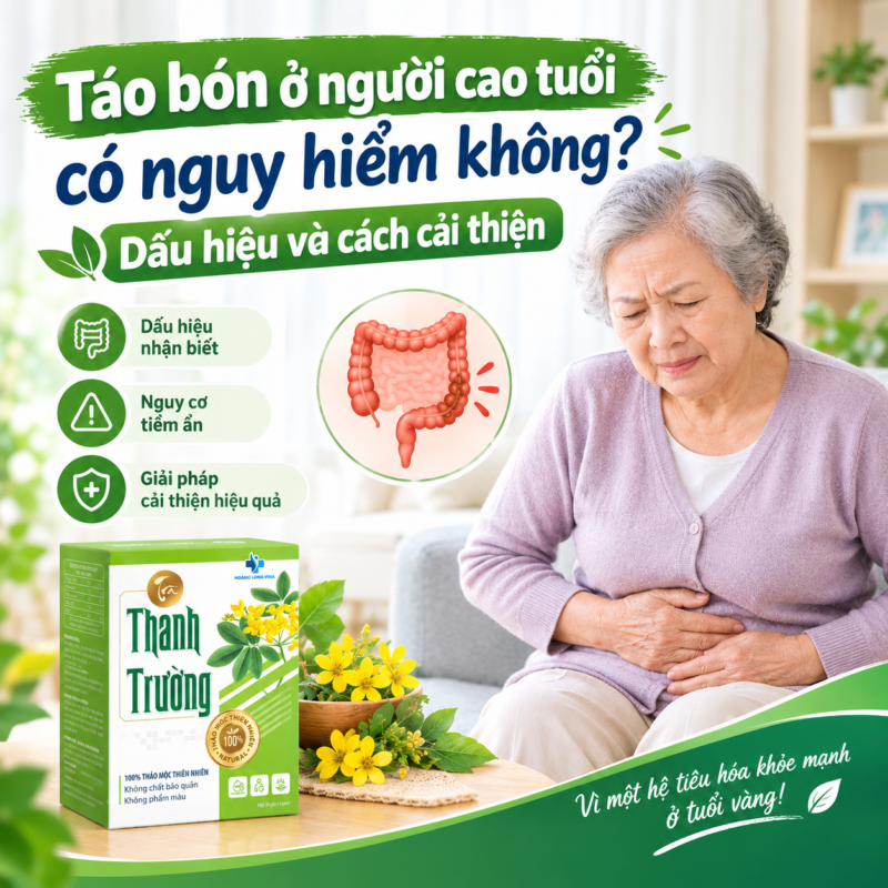 Táo bón ở người cao tuổi có nguy hiểm không? Dấu hiệu và cách cải thiện
