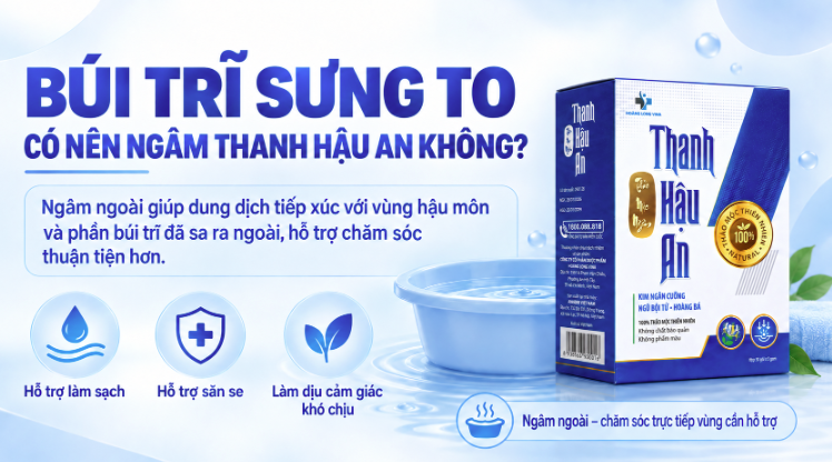 Búi trĩ sưng to có nên ngâm Thanh Hậu An không?