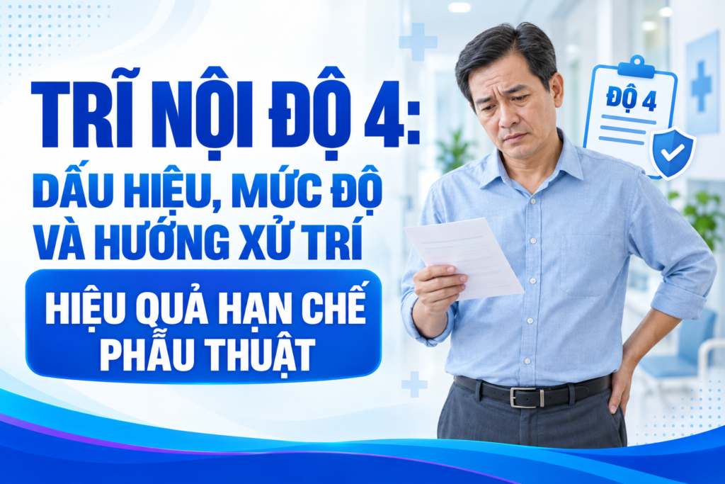 Trĩ nội độ 4: Dấu hiệu, mức độ và cách xử trí hiệu quả hạn chế phẫu thuật 
