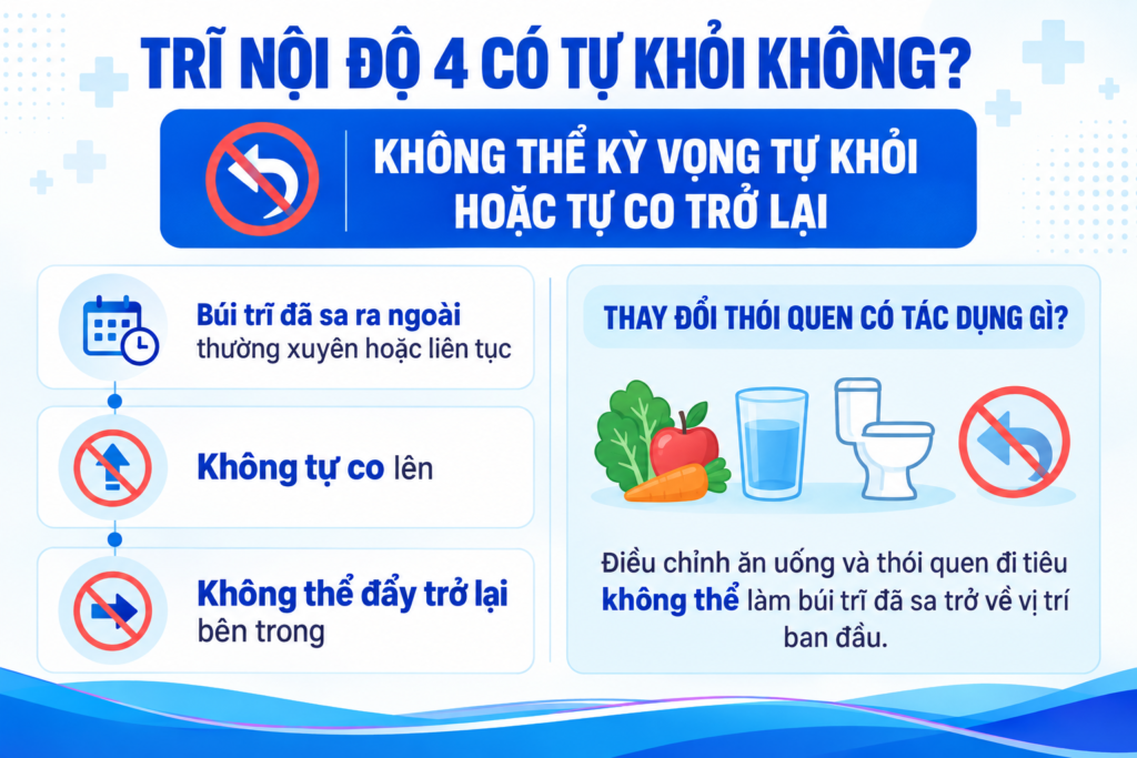 Trĩ nội độ 4 có tự khỏi không?