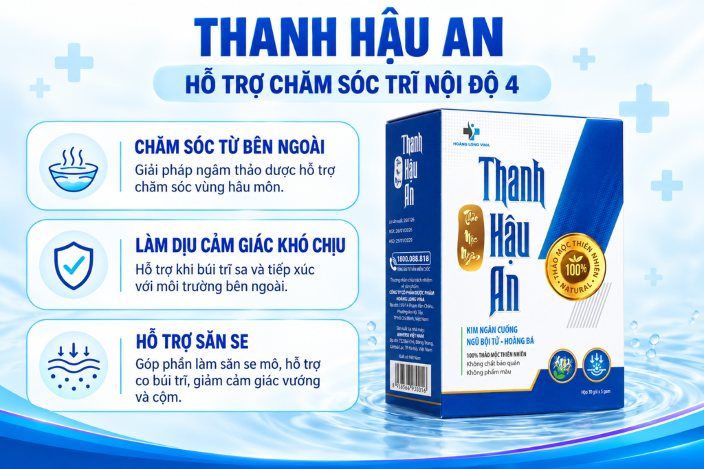 Thanh Hậu An - hỗ trợ chăm sóc trĩ nội độ 4