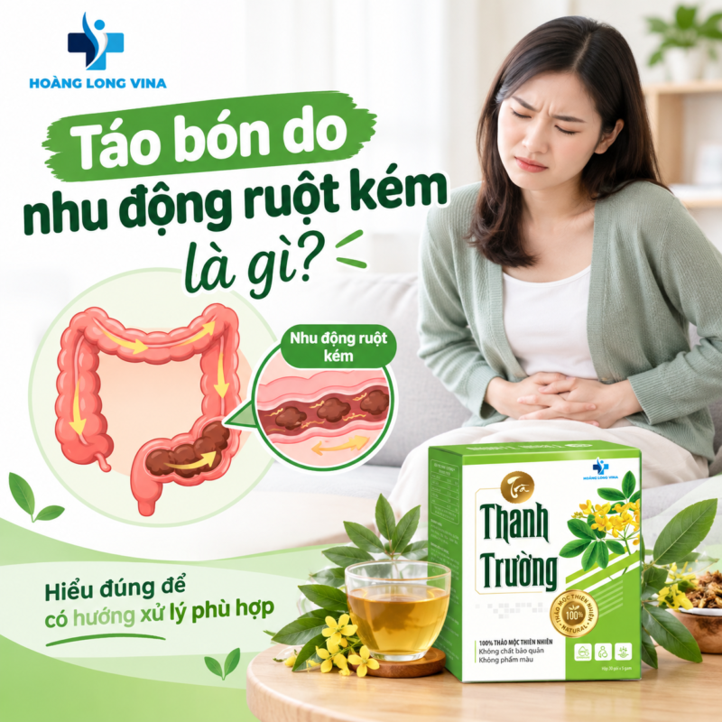 Táo bón do nhu động ruột kém là gì?