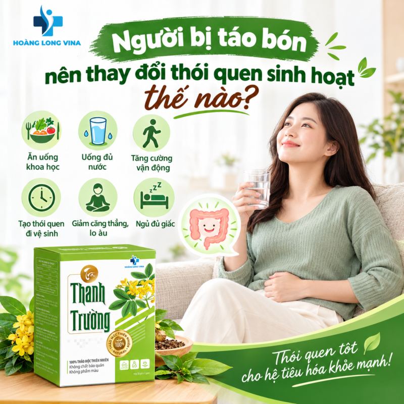 Người bị táo bón nên thay đổi thói quen sinh hoạt thế nào?