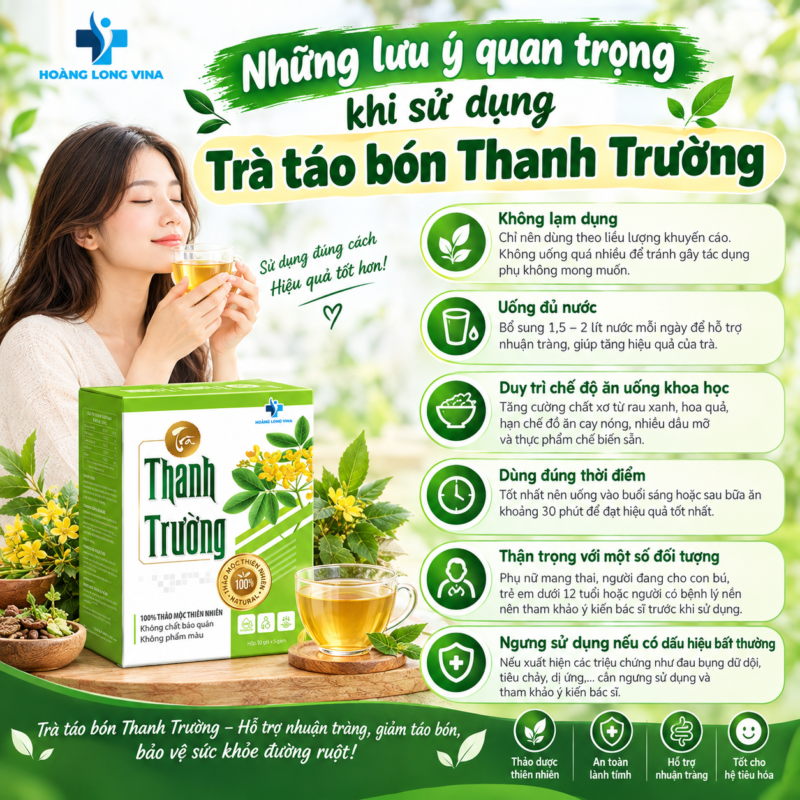 Những lưu ý quan trọng khi sử dụng Trà táo bón Thanh Trường