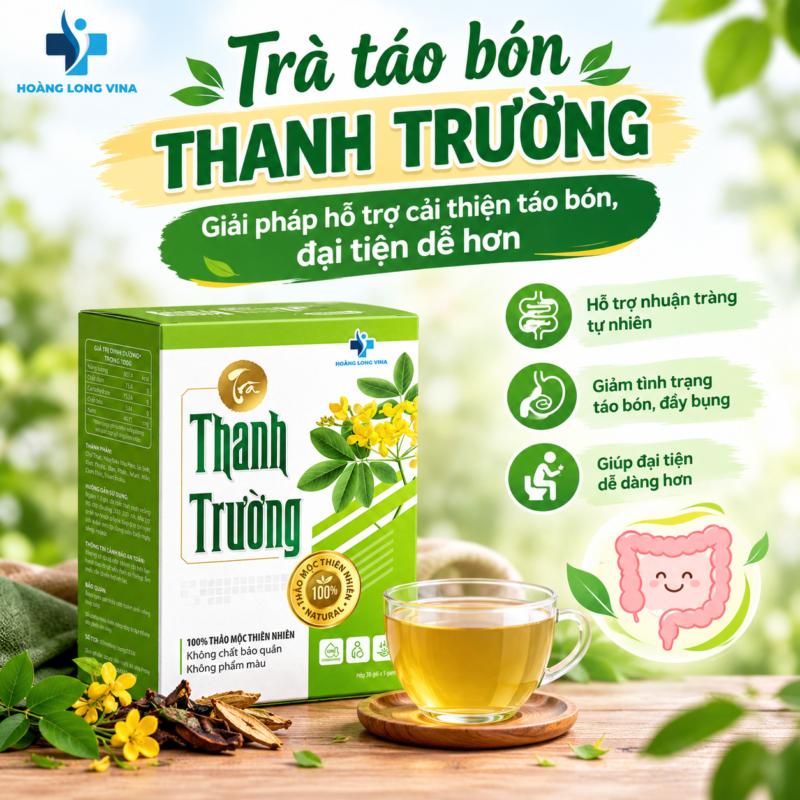 Trà táo bón Thanh Trường – Giải pháp hỗ trợ cải thiện táo bón, đại tiện dễ hơn