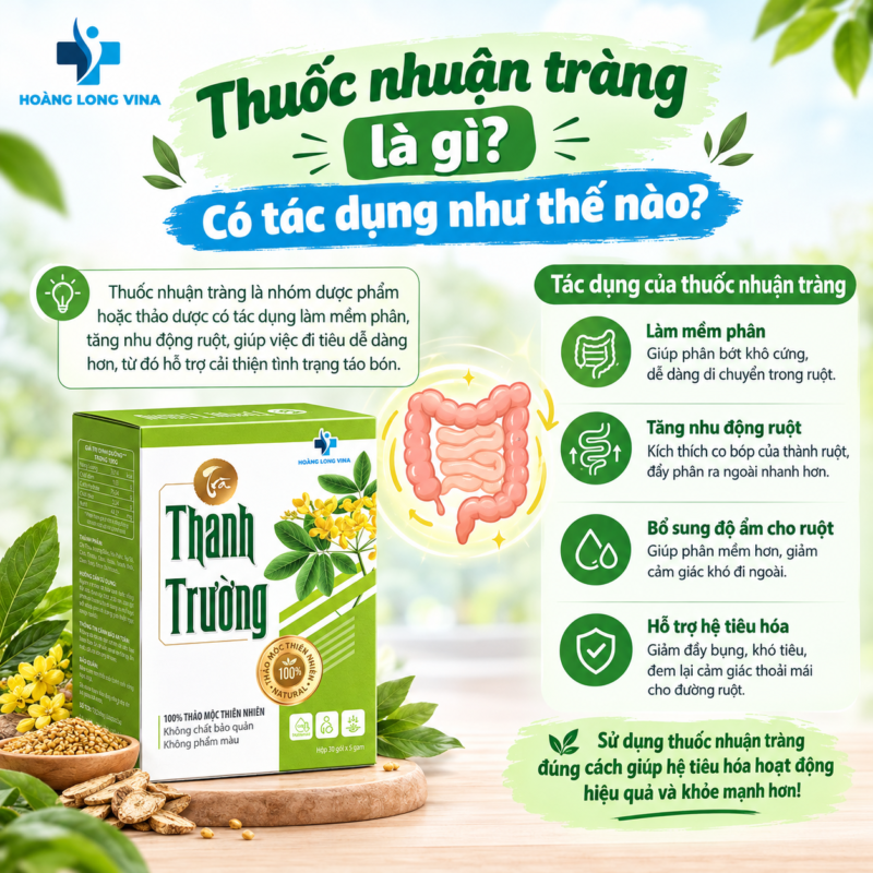 Thuốc nhuận tràng là gì? Có tác dụng như thế nào?