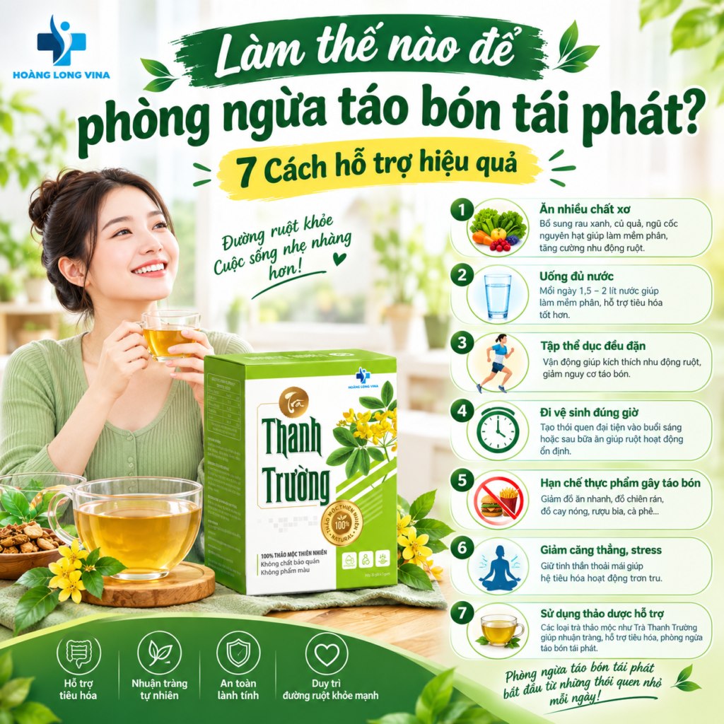 Làm thế nào để phòng ngừa táo bón tái phát? 7 Cách hỗ trợ hiệu quả