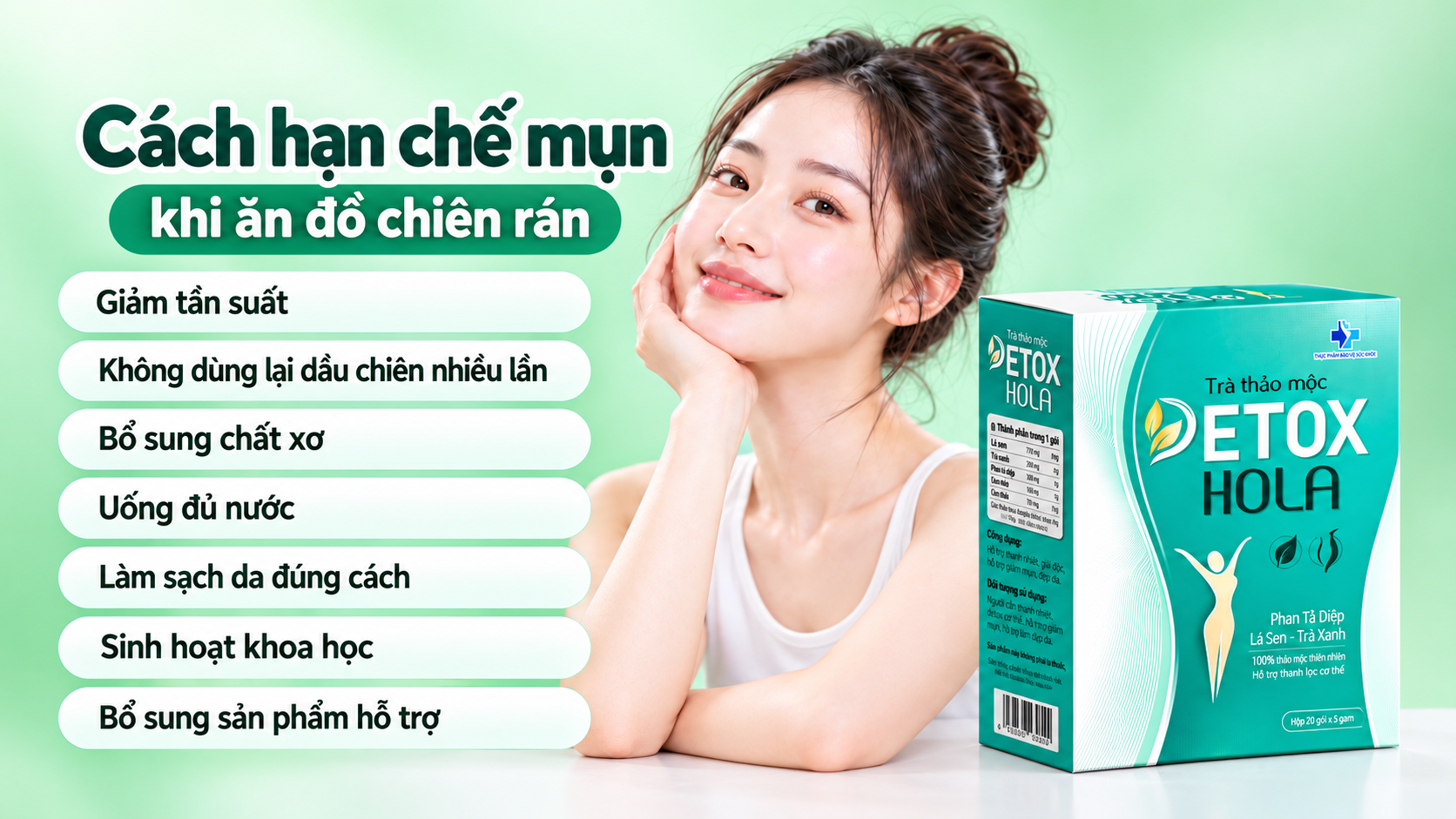 Cách hạn chế mụn khi ăn đồ chiên rán