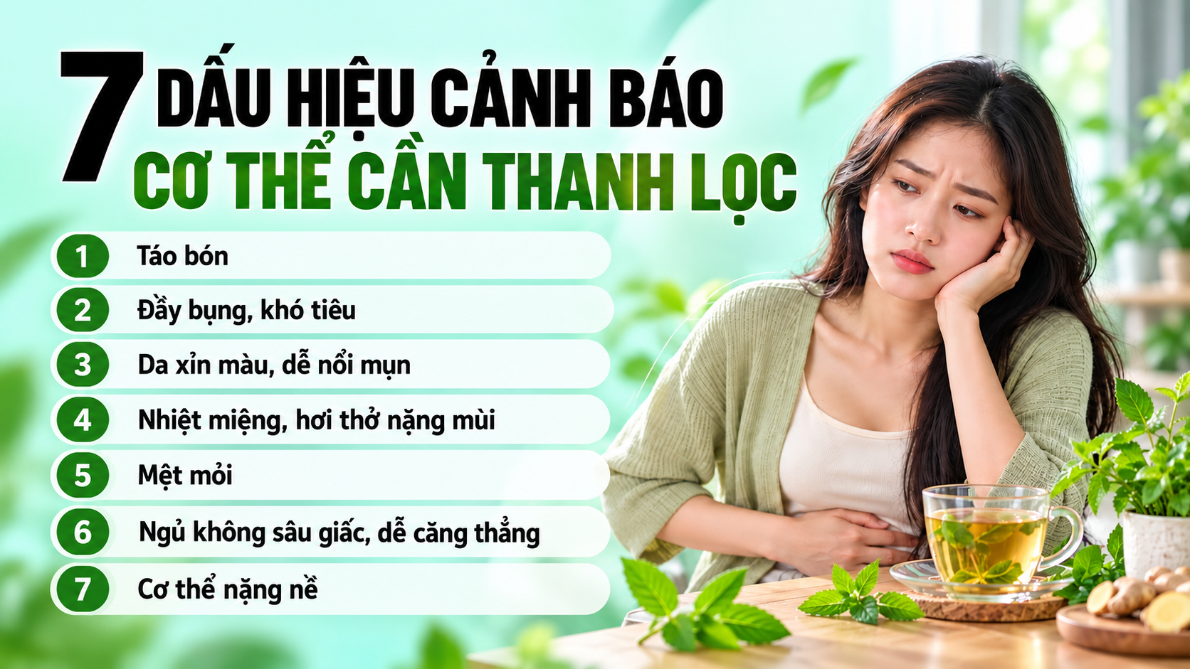 7 dấu hiệu cảnh báo cơ thể cần thanh lọc