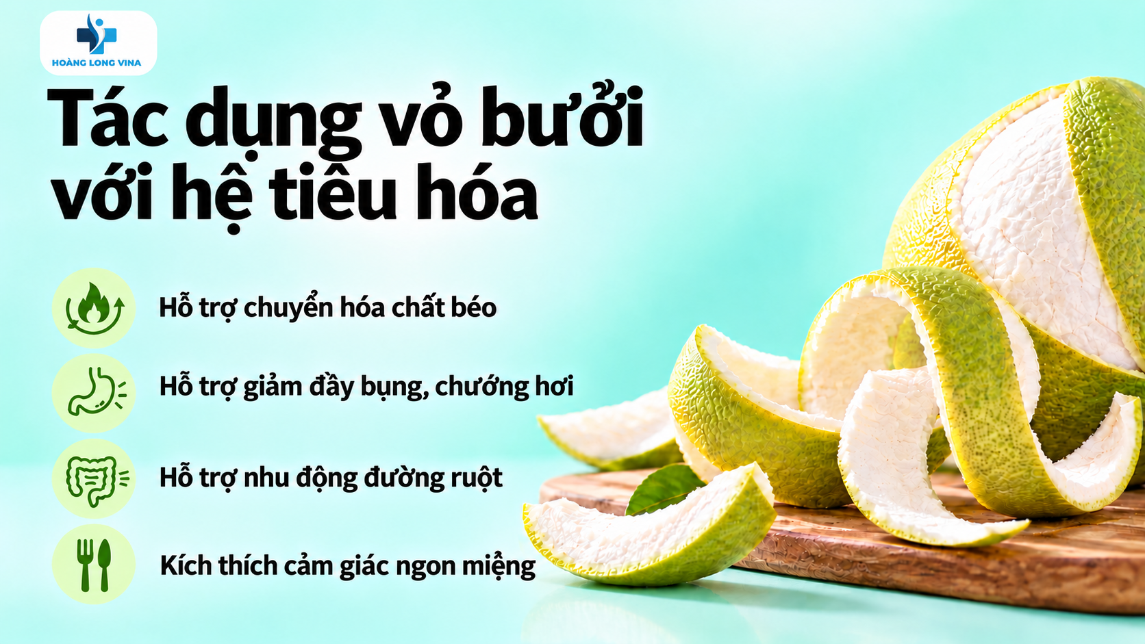 Tác dụng vỏ bưởi với hệ tiêu hóa