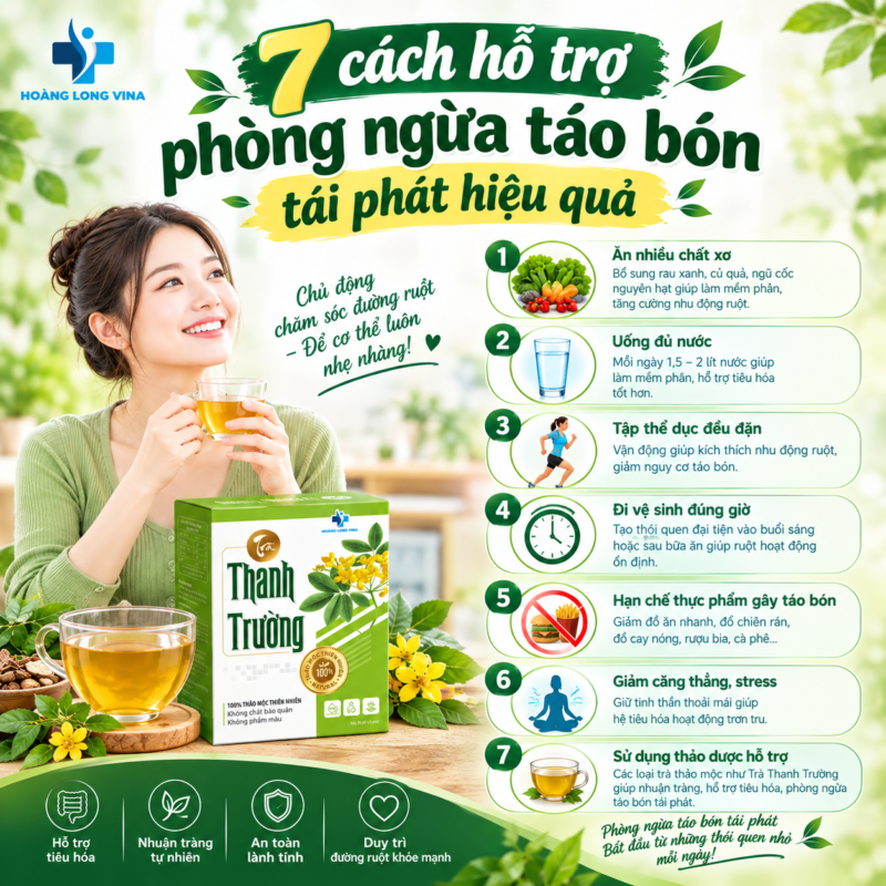 7 cách hỗ trợ phòng ngừa táo bón tái phát hiệu quả