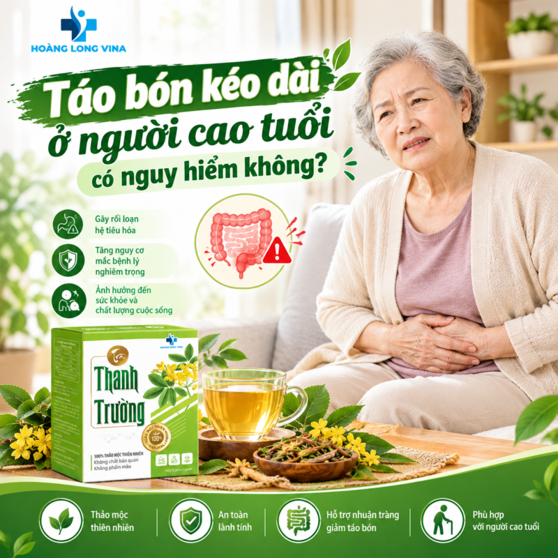 Táo bón kéo dài ở người cao tuổi có nguy hiểm không?