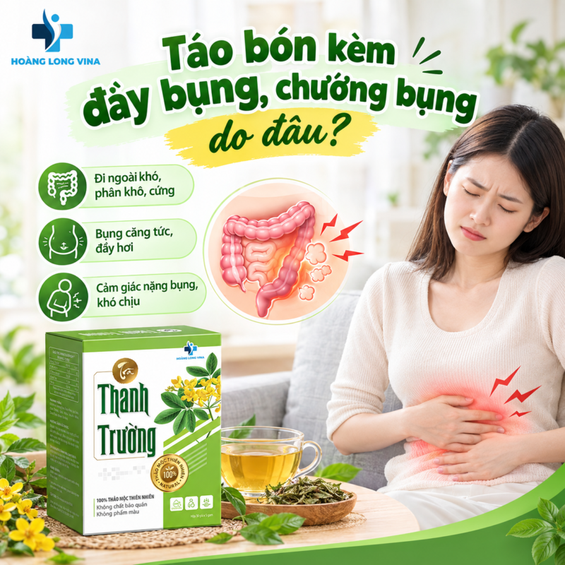 Táo bón kèm đầy bụng, chướng bụng do đâu?