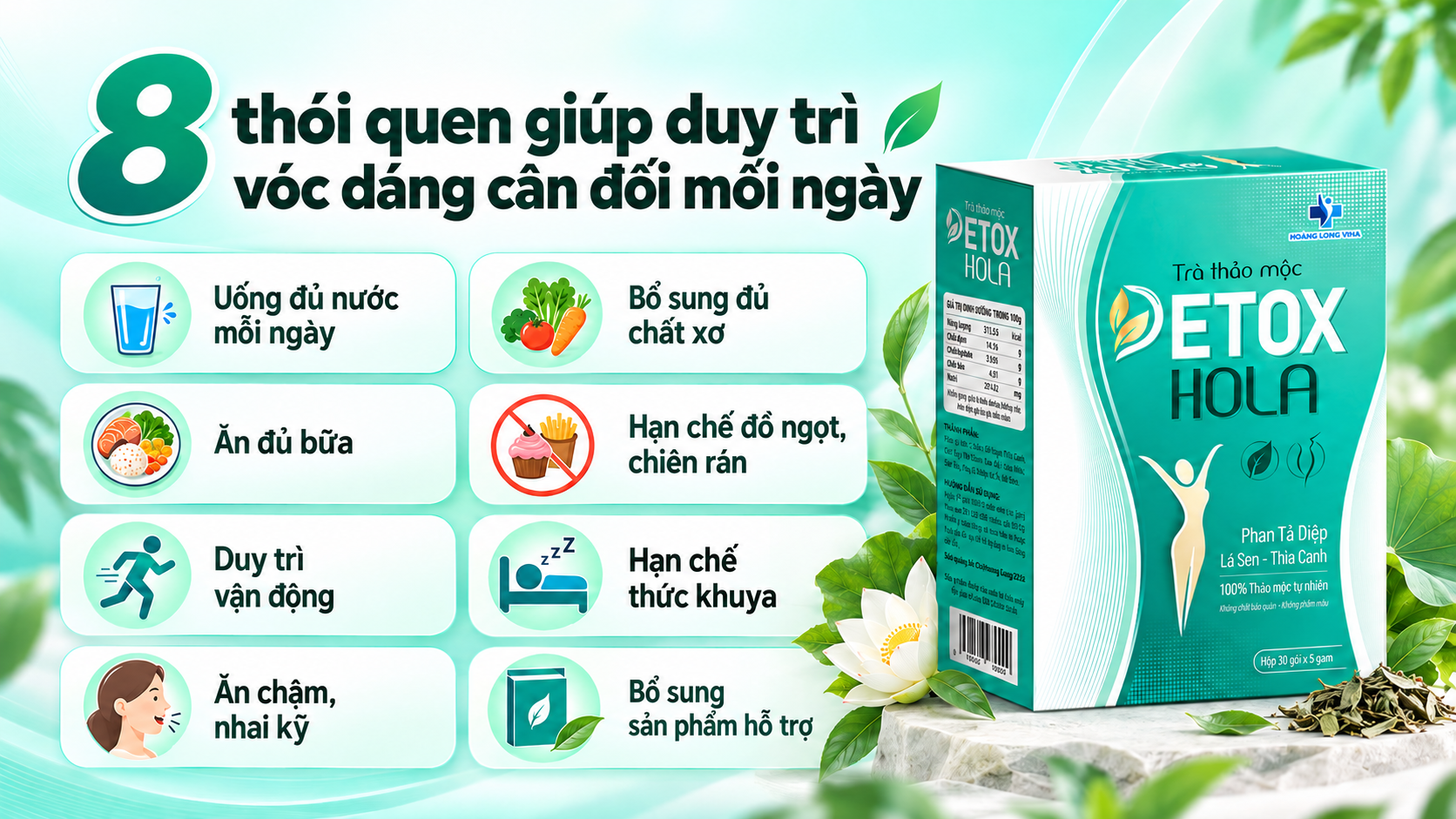 8 thói quen giúp duy trì vóc dáng cân đối mỗi ngày