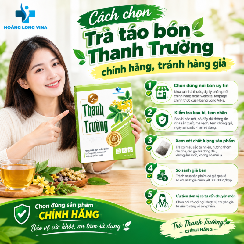 Cách chọn trà táo bón Thanh Trường chính hãng, tránh hàng giả
